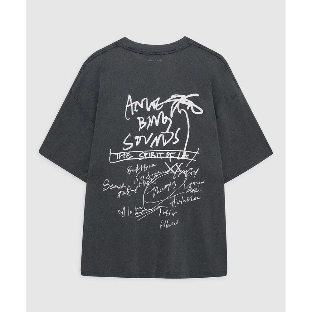 Anine Bing Black Graphic Tee